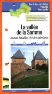 80 Somme LA VALLEE DE LA SOMME ASSAUTS BATAILLES  Picardie Fiche Dépliante Randonnées  Balades - Géographie