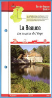 78 Yvelines LA BEAUCE Sources De L Orge  Ile De France Fiche Dépliante Randonnées  Balades - Geographie