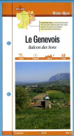 74 Haute Savoie LE GENEVOIS Balcon Des Sons  Rhone Alpes Fiche Dépliante Randonnées  Balades - Geografía