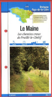72 Sarthe LE MAINE Chemins Creux De Pruillé Le Chétif  Pays De La Loire Fiche Dépliante Randonnées  Balades - Géographie