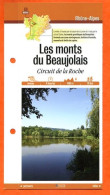 69 Rhone LES MONTS DU BEAUJOLAIS CIRCUIT DE LA ROCHE  Rhone Alpes Fiche Dépliante Randonnées  Balades - Geographie