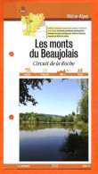 69 Rhone LES MONTS DU BEAUJOLAIS CIRCUIT DE LA ROCHE  Rhone Alpes Fiche Dépliante Randonnées  Balades - Geografía