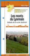 69 Rhone LES MONTS DU LYONNAIS Balade De La Roche Mathiole Rhone Alpes Fiche Dépliante Randonnées  Balades - Geographie