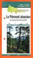 68 Haut Rhin LE PIEMONT ALSACIEN MASSIF TAENNCHEL  Alsace Fiche Dépliante Randonnées  Balades - Géographie