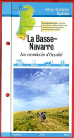 64 Pyrénées Atlantiques LA BASSE NAVARRE Les Cromlechs D'Occabé Aquitaine Fiche Dépliante Randonnées  Balades - Geografía