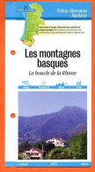 64 Pyrénées Atlantiques  LES MONTAGNES BASQUES BOUCLE DE LA RHUNE  Aquitaine Fiche Dépliante Randonnées  Balades - Géographie