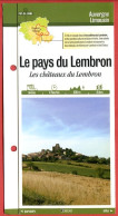 63 Puy De Dome LE PAYS DU LEMBRON Chateaux Du Lembron  Auvergne Limousin Fiche Dépliante Randonnées  Balades - Aardrijkskunde