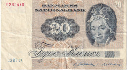 BILLETE DE DINAMARCA DE 20 KRONER DEL AÑO 1972  (BANK NOTE) - Denemarken