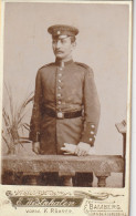 DE270  --  DEUTSCHLAND --  BAMBERG  -  CABINET PHOTO, CDV  --  OFFICER  -  FOTO:  E. WESTPHALEN.  -  10,4  Cm  X 6,3 - War, Military