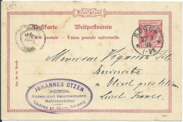 ALLEMAGNE CARTE 10p  SÖRUP POUR OLIVET ( LOIRET ) DE 1896   LETTRE COVER - Storia Postale