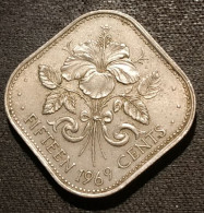 BAHAMAS - 15 CENTS 1969 - KM 5 - Hibiscus - ( Fifteen Cents ) - Bahamas