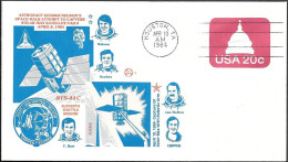 US Space Cover 1984. Challenger STS-41C "Solar Max" Satellite Repair. Houston ##02 - Stati Uniti