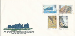 Tristan Da Cunha FDC 29-2-1980 (leap Day) An Artist's View Of Tristan Da Cunha Complete Set Of 4 With Cachet - Tristan Da Cunha