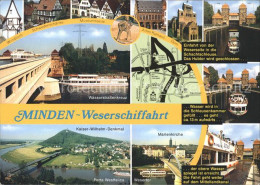 71960499 Minden Westfalen Weserschifffahrt Schleuse Porta Westfalica Minden - Minden