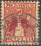 Schweiz Suisse Pro Juventute 1917: Ticino Zu WI 9 Mi 135 Yv 156 Mit Stempel BASEL 24.I.1918 (Zumstein CHF 20.00) - Used Stamps