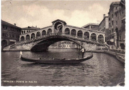 CARTOLINA VENEZIA PONTE RIALTO CON ANNULLO TARGHETTA FIERA BOLZANO - Venetië (Venice)