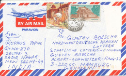 India Air Mail Cover Sent To Germany 1999 Mahatma Gandhi - Airmail