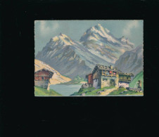 Art Peinture - Paysage Enneigé Montagne Neige Chalets Fontaine Gani 6006 - Malerei & Gemälde