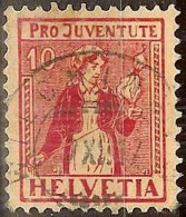 Schweiz Suisse Pro Juventute 1917: Ticino Zu WI 9 Mi 135 Yv 156 Voll-Stempel WIEDLISBACH 17.XII.17 (Zumstein CHF 20.00) - Used Stamps