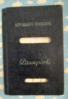 PASSEPORT FRANCAIS DUNKERQUE  1956 CACHETS SURETE NATIONALE R.G DE CALAIS - Documents Historiques