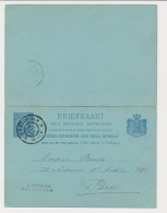 Briefkaart G. 37 Rotterdam - Parijs Frankrijk 1896 - Entiers Postaux