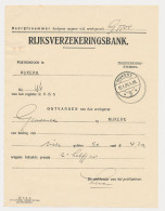Nijkerk 1909 - Kwitantie Rijksverzekeringsbank - Non Classificati