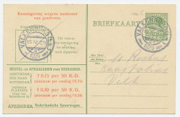 Spoorwegbriefkaart G. NS216 E Valkenburg 1929 - Entiers Postaux