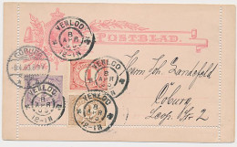 Postblad G. 7 X / Bijfrankering Venlo - Coburg Duitsland 1903 - Postal Stationery