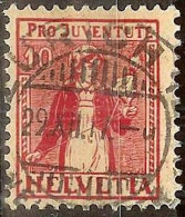 Schweiz Suisse Pro Juventute 1917: Ticino Zu WI 9 Mi 135 Yv 156 Mit Voll-Stempel ZÜRICH 29.XII.17 (Zumstein CHF 20.00) - Gebraucht