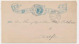 Postblad G. 2 A Dordrecht - Delft 1895 - Interi Postali