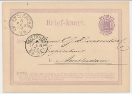 Briefkaart G. 4 Rotterdam - Amsterdam 1874 - Interi Postali