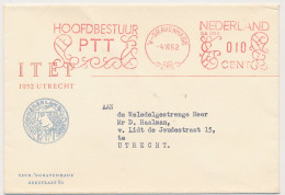 Meter Cover Netherlands 1952 PTT - Board Dutch Postal Service - Andere & Zonder Classificatie