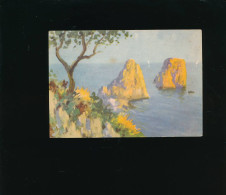 Art Peinture - Paysage  Bord De Mer Rocher -  Ballerini Firenze Italie N° 3382 - Malerei & Gemälde