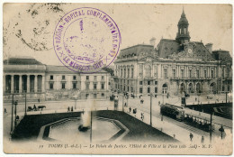 TOURS - Cachet Militaire Hôpital Complémentaire N°52 Sur CPA, WW1 - Tours