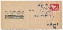 Tegelen / Venlo - Hamburg Duitsland 1942 - Liebesgabenpaket - Non Classés