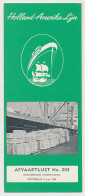Meter Brochure Netherlands 1954 NASM - Holland America Line - Sailing List Rotterdam - World - Schiffe