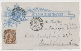 Postblad G. 5 / Bijfrankering Amsterdam - Duitsland 1897 - Ganzsachen