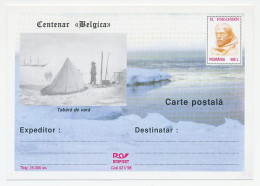 Postal Stationery Romania 1998 Ludvig-Hjalmar Johansen - Belgica - Summer Camp - Expéditions Arctiques