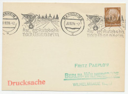 Card / Postmark Germany 1935 Highway - Mannheim - Andere & Zonder Classificatie