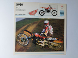 HONDA 250 CR Jean Michel Bayle 1991 Japon Fiche Technique Moto - Sport