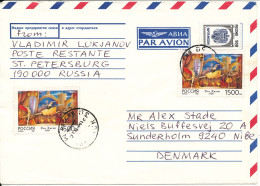 Russia Air Mail Cover Sent To Denmark 1998 - Brieven En Documenten