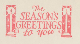 Meter Top Cut USA 1953 Season S Greetings - Candle - Kerstmis