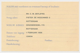 Verhuiskaart G. 24 Particulier Bedrukt Schiedam 1956 - Ganzsachen