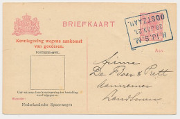 Spoorwegbriefkaart G. NS103-I C HIJSM Oostzaan - Landsmeer 1921 - Ganzsachen