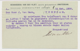 Briefkaart G. 80 Particulier Bedrukt Amsterdam 1909 - Ganzsachen