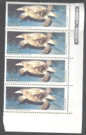 BRAZIL #2102  - SEA TURTLE  - VERT STRIP OF 4 - 1987  MNH - Ungebraucht