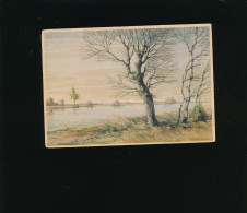 Art Peinture - Paysage  Arbres Lac - Signée P. Gerhardt - Peintures & Tableaux