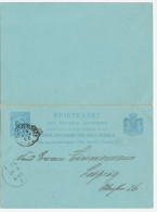 Briefkaart G. 30 Scheveningen - Leipzig Duitsland 1893 - Postal Stationery