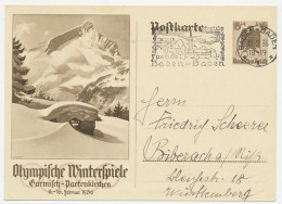 Postal Stationery Germany 1936 Winter Olympics - Garmisch Partenkirchen - Autres & Non Classés