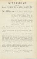 Staatsblad 1919 : Spoorlijn IJzendijke - Drie Schouwen Enz. - Documents Historiques